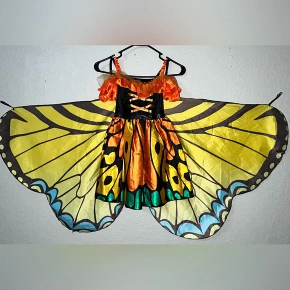 Costumes | Girls Little Orange Butterfly Halloween Costume Dress | Poshmark
